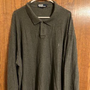 Pre-Owned Men s Polo by Ralph Lauren LS Shirt Gray Size 3X Big Nice Shirt!